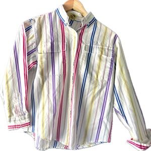 vintage buggoff kids button up striped 14 unisex